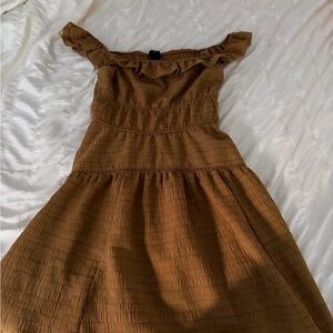 Wild Fable Ruffled Brown Mini Dress